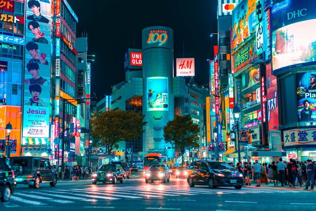 夜の渋谷風景